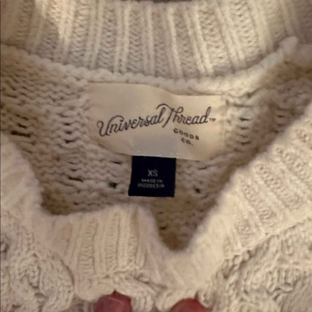 Universal Thread Cream Cable Knit Sweater - Picture 2 of 2